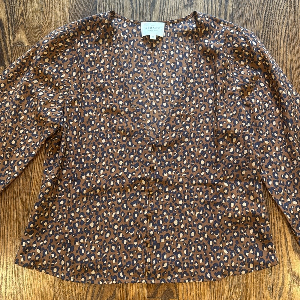 Sezane Leopard Print Blouse - Picture 5 of 13